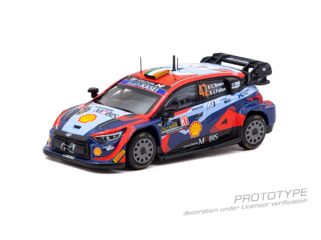 (PRE-ORDER) Tarmac Works 1:64 Hyundai i20 N Rally1 Hybrid, Rally Sweden 2023