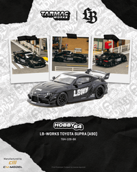 Thumbnail for (PRE-ORDER) Tarmac Works 1:64 LB-WORKS TOYOTA SUPRA (A90), Black