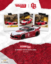Thumbnail for (PRE-ORDER) Tarmac Works 1:64 LB-WORKS TOYOTA SUPRA (A90), Red