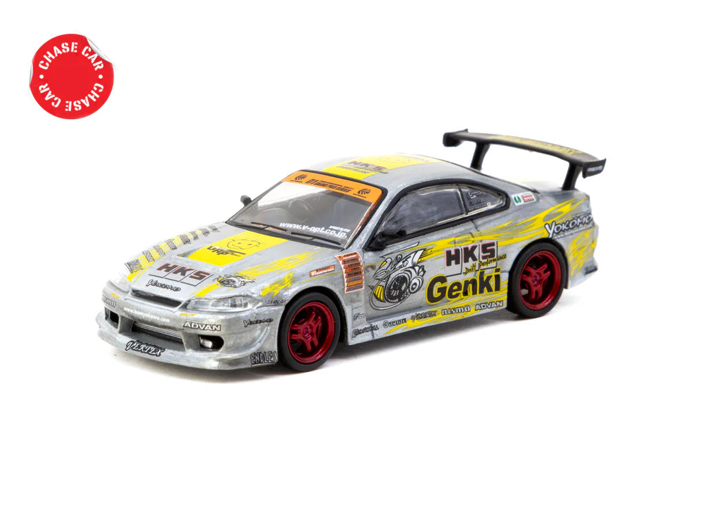 Tarmac Works 1:64 Nissan S15 Hiper Silvia RS Red Chrome Special Edition CHASE
