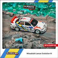 Thumbnail for Tarmac Works 1:64 Mitsubishi Lancer Evolution III Hong Kong-Beijing Rally 1995 #2 Winner