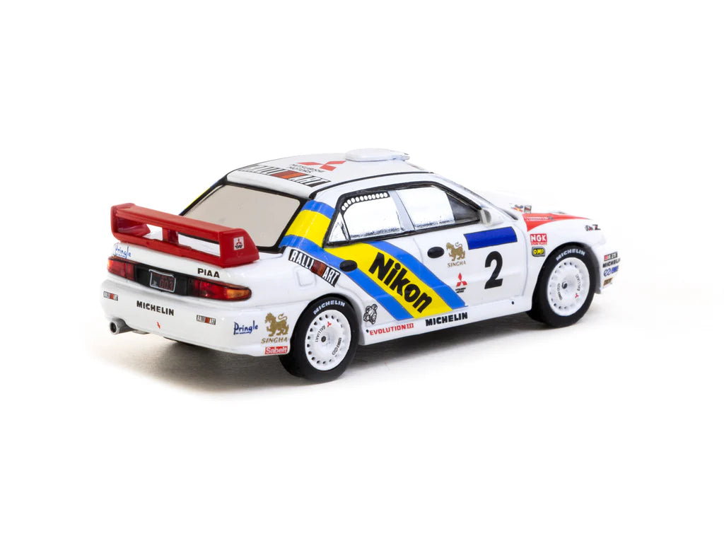 Tarmac Works 1:64 Mitsubishi Lancer Evolution III Hong Kong-Beijing Rally 1995 #2 Winner