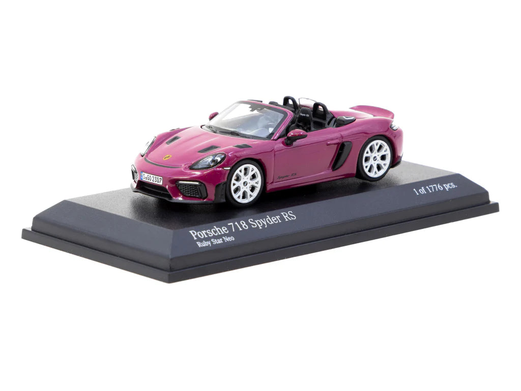 Minichamps X Tarmac Works 1:64 Porsche 718 Spyder RS Ruby Star Neo