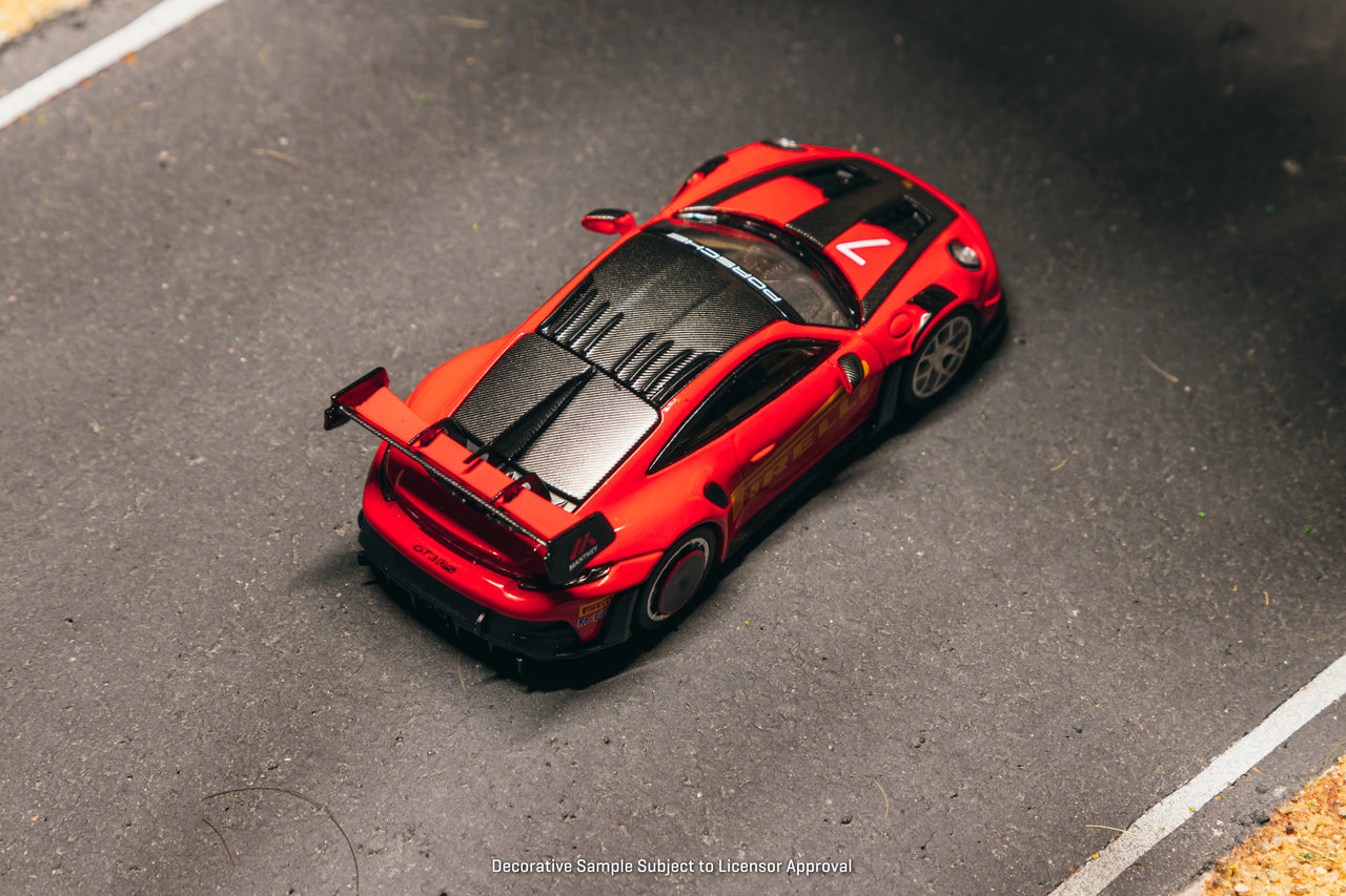(PRE-ORDER) Tarmac Works x Minichamps 1:64 Porsche GT3RS(992.1) MR, Red
