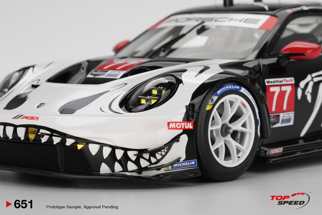 TOP SPEED 1:18 Porsche 911 GT3 R #77 AO Racing 2025 IMSA Petit Le Mans TS0651