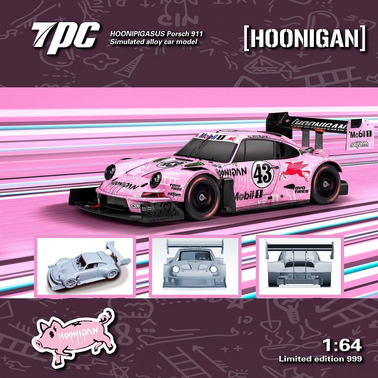 TPC 1:64 Ken Block Porsche 911 SVRSR Hoonipigasus
