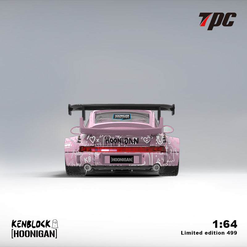 TPC 1:64 Porsche 911 Ken Block Pink 43 HOONIPIGASUS w Figure