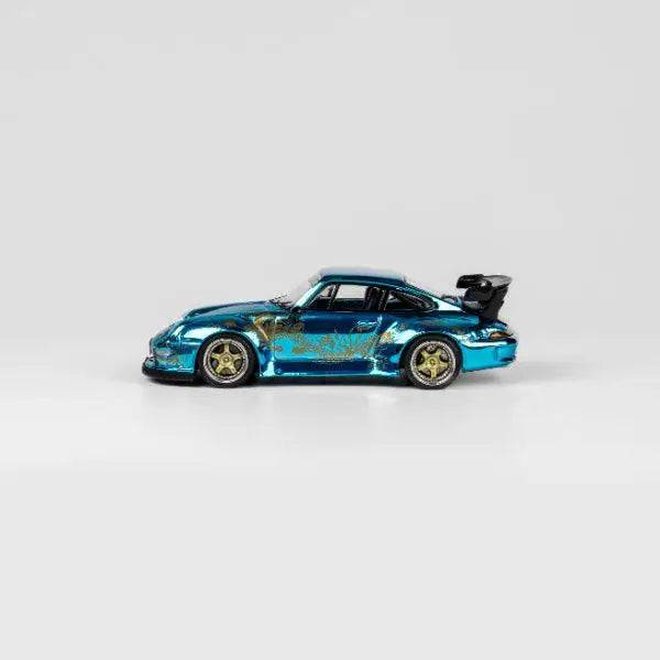 TPC 1:64 RWB Porsche 993 Arowana Livery Chrome Blue