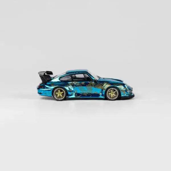 TPC 1:64 RWB Porsche 993 Arowana Livery Chrome Blue