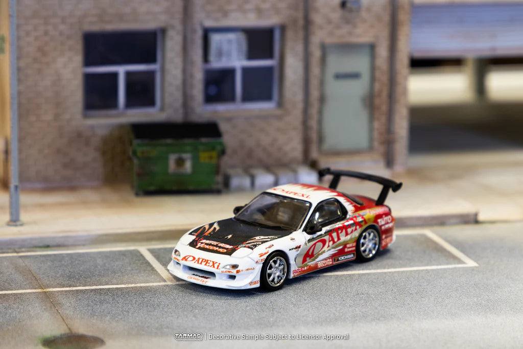 Tarmac Works 1:64 A’PEXi Stage-D FD RX-7- White – MiJo Exclusives