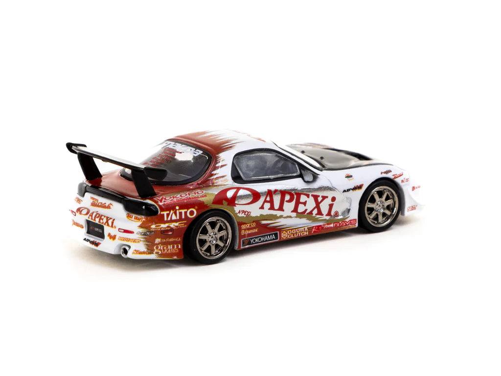 Tarmac Works 1:64 A’PEXi Stage-D FD RX-7- White – MiJo Exclusives