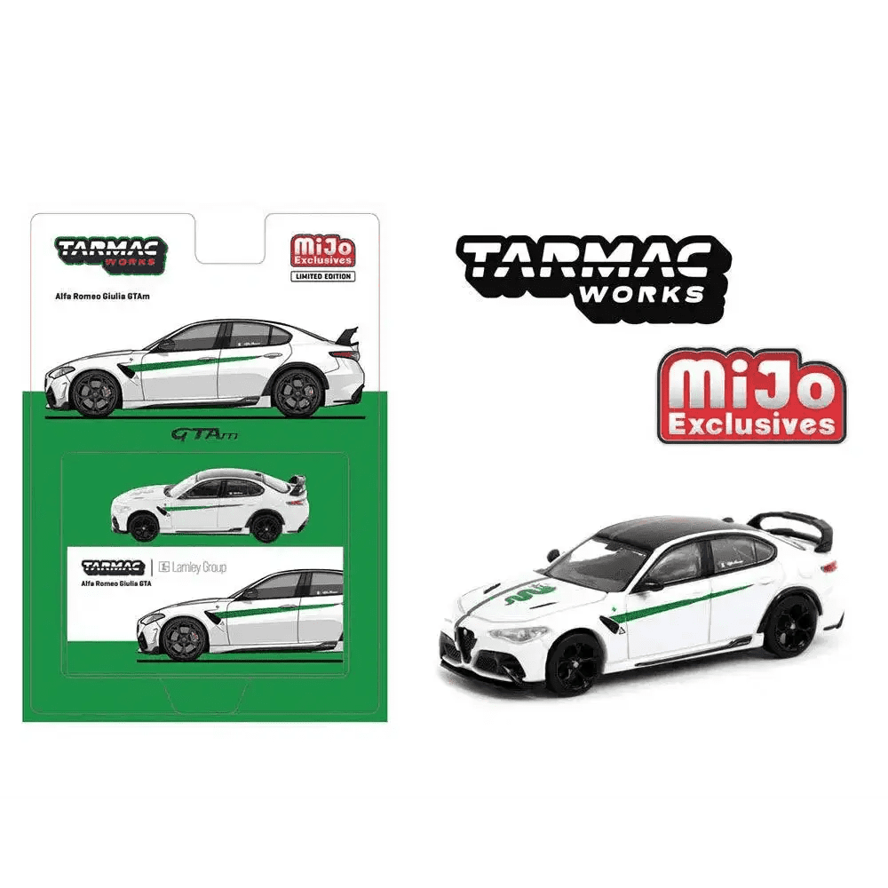 Tarmac Works 1:64 Alfa Romeo Giulia GTAm – White Green