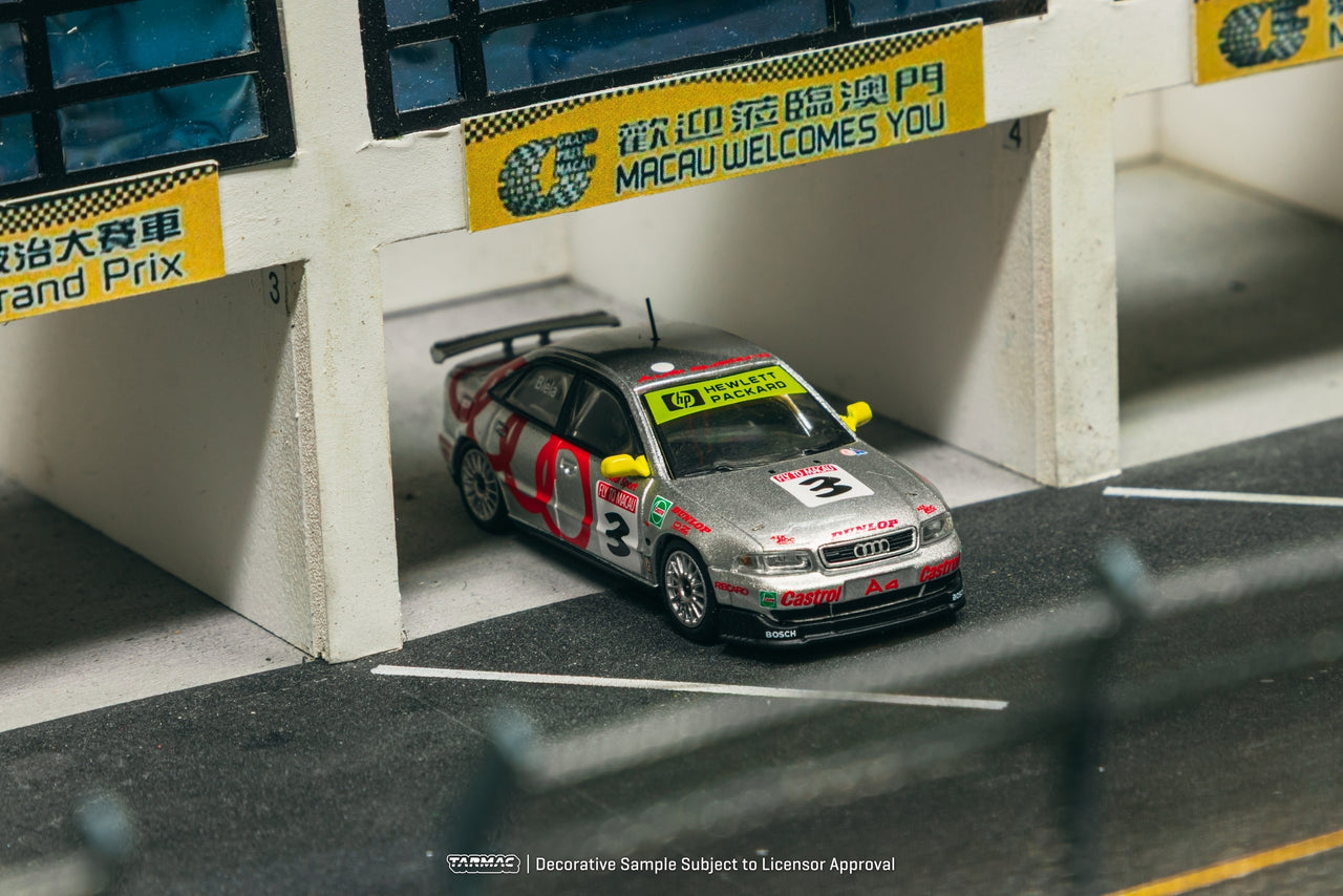 Tarmac Works 1:64 Audi A4 Quattro, Macau Guia Race 1996 Winner, Frank Biela