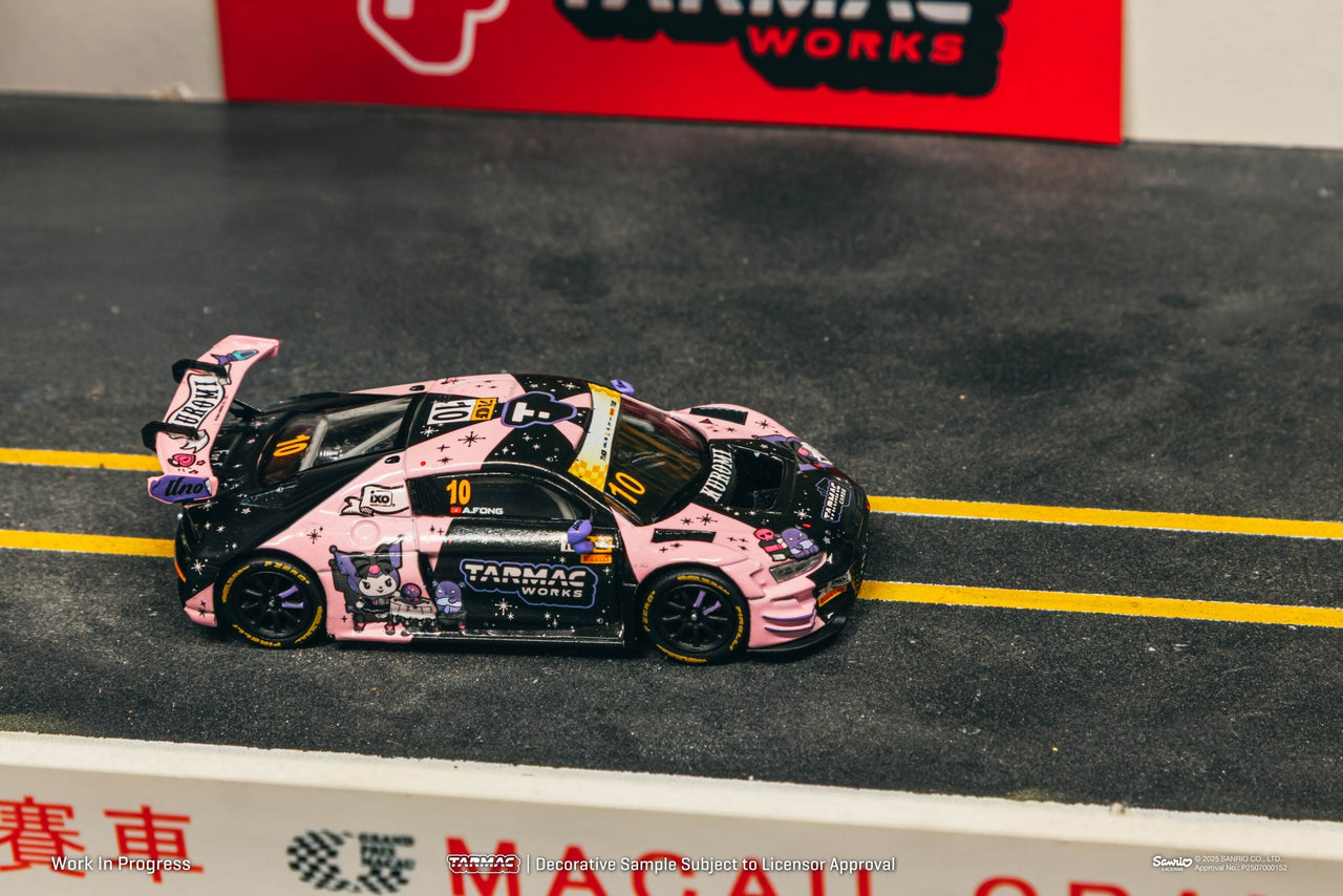Tarmac Works 1:64 Audi R8 LMS GT3 evo II Macau GT Cup - FIA GT World Cup 2024 Uno Racing + Trading Cards Combo Set T64-043-24MGP10