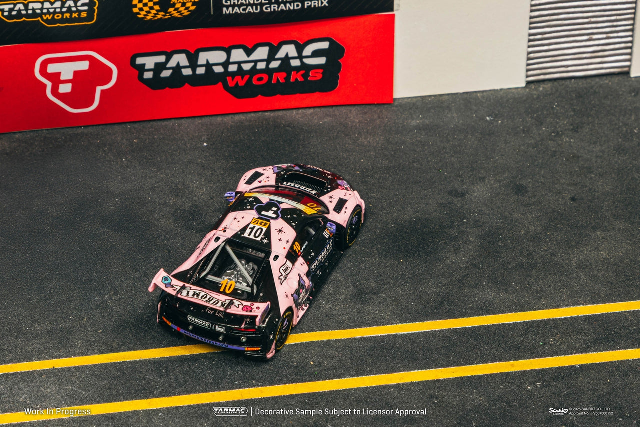 Tarmac Works 1:64 Audi R8 LMS GT3 evo II Macau GT Cup - FIA GT World Cup 2024 Uno Racing + Trading Cards Combo Set T64-043-24MGP10