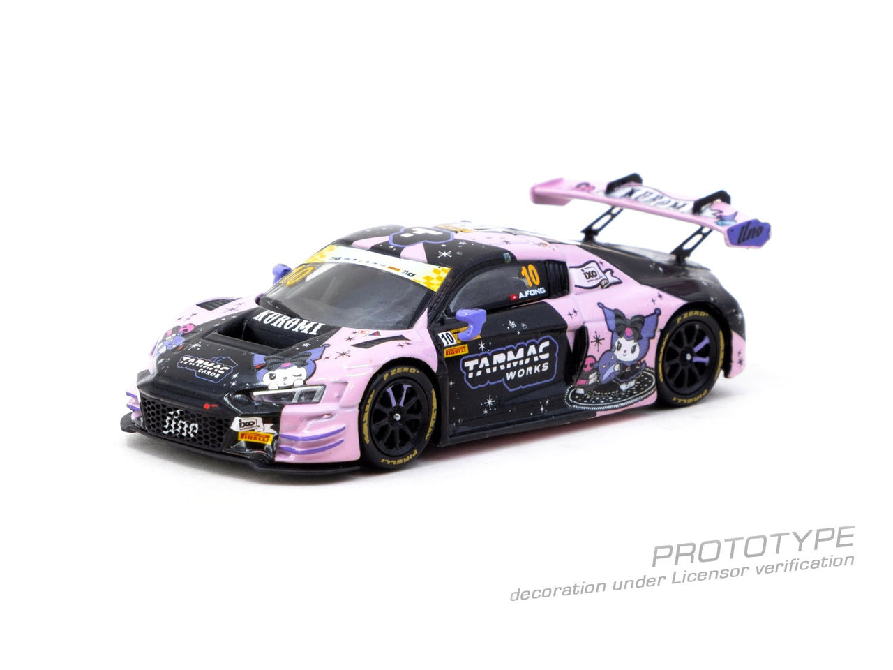Tarmac Works 1:64 Audi R8 LMS GT3 evo II Macau GT Cup - FIA GT World Cup 2024 Uno Racing + Trading Cards Combo Set T64-043-24MGP10