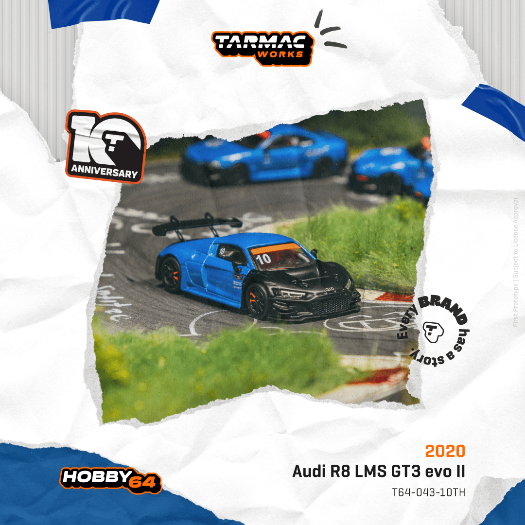 Tarmac Works 1:64 Audi R8 LMS GT3 evo II, Tarmac Works 10th Anniversary
