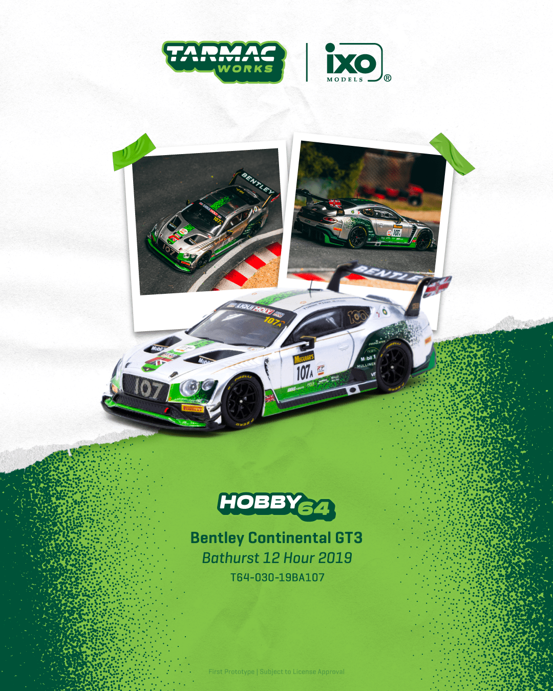Tarmac Works 1:64 Bentley Continental GT3, Bathurst 12 Hour 2019