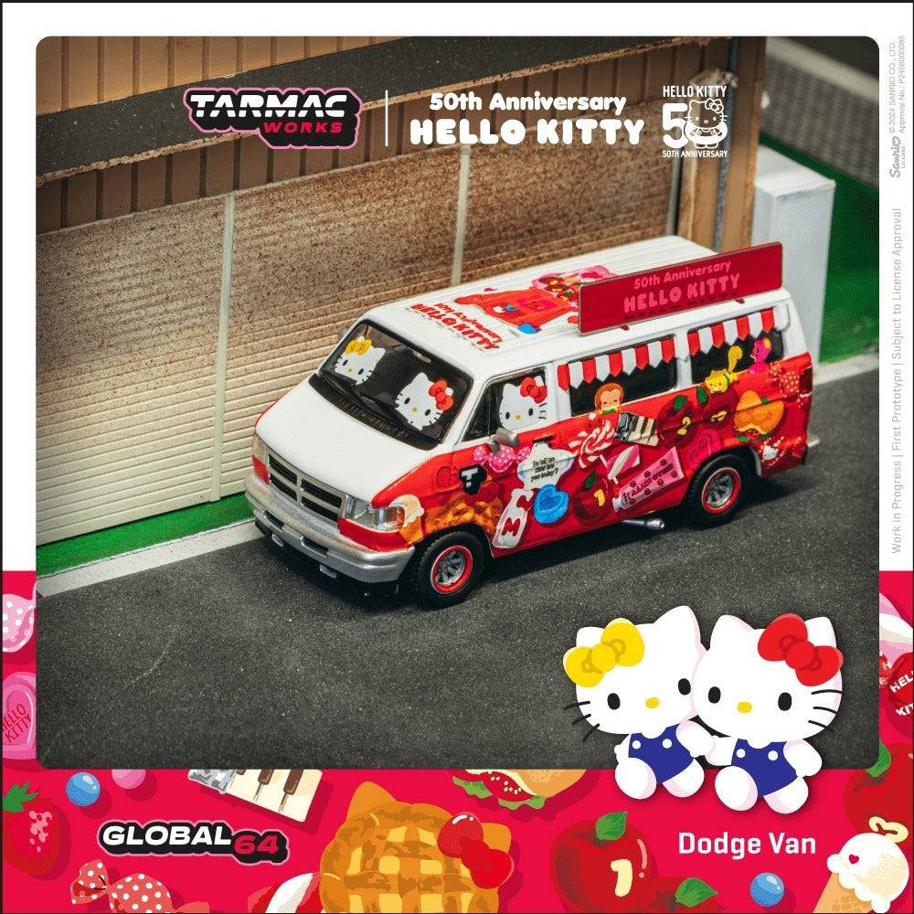 Tarmac Works 1:64 Dodge Van Hello Kitty