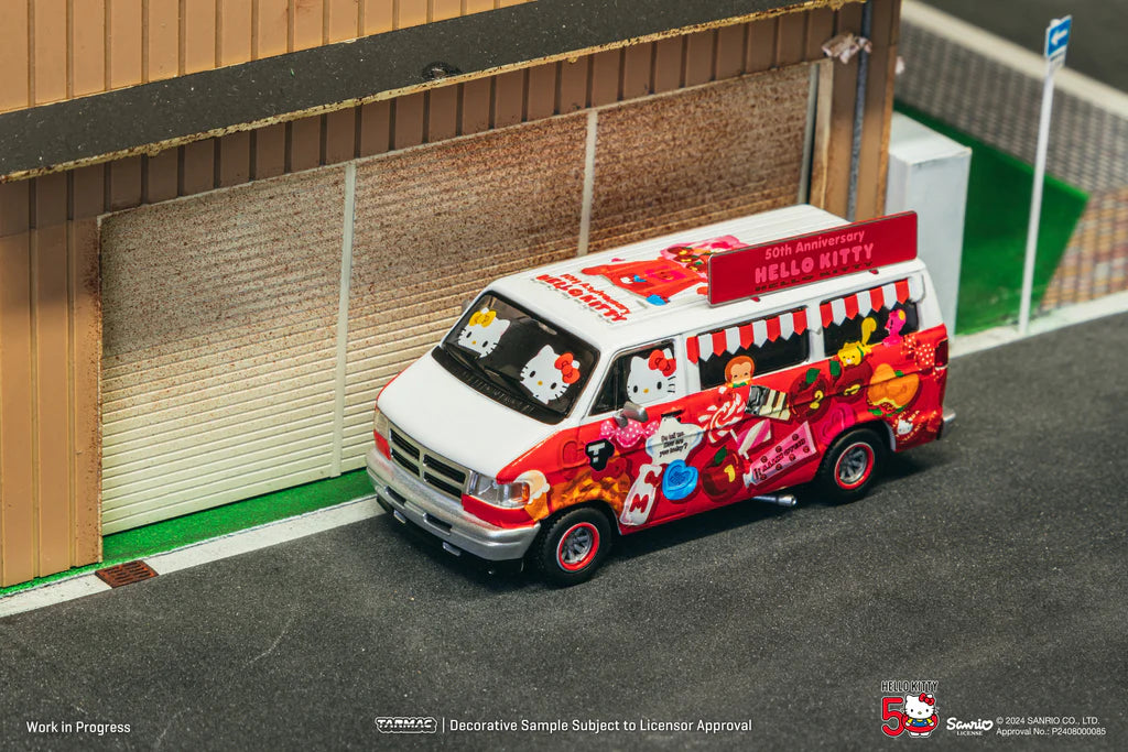 Tarmac Works 1:64 Dodge Van Hello Kitty