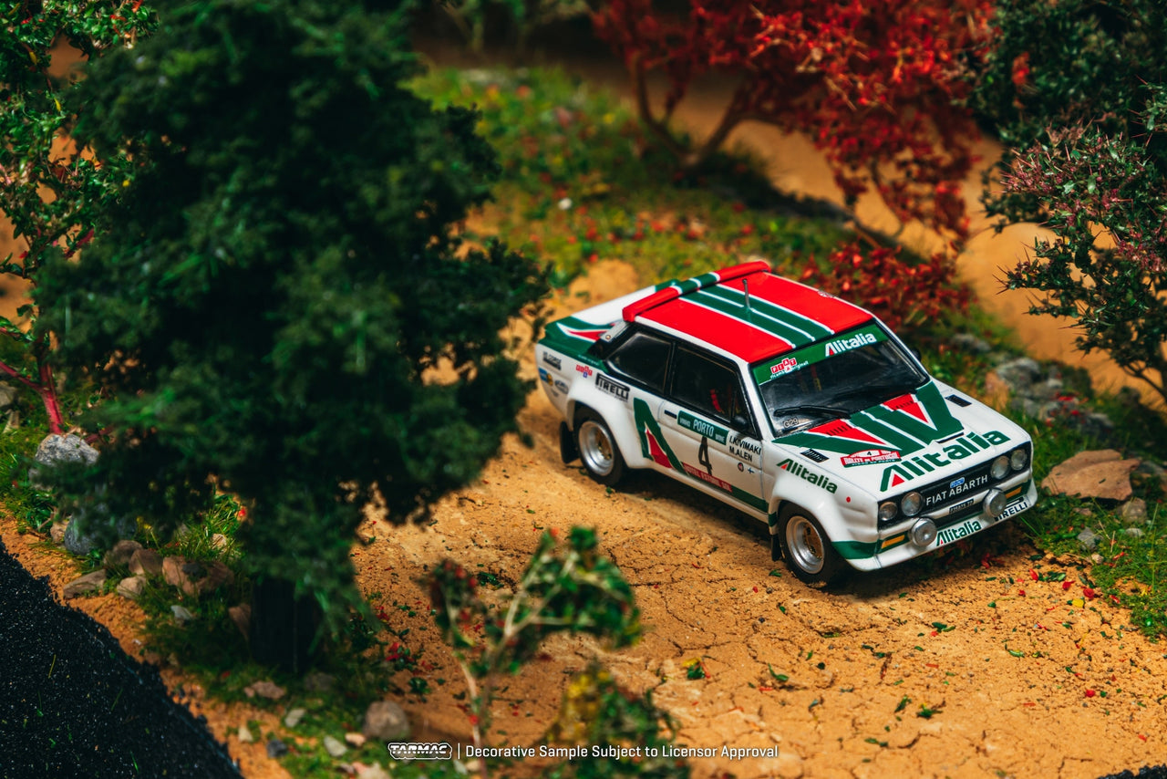 Tarmac Works 1:64 FIAT 131 ABARTH Rally, Rallye de Portugal Vinho do Porto 1978 Winner, T64-094-78RP04
