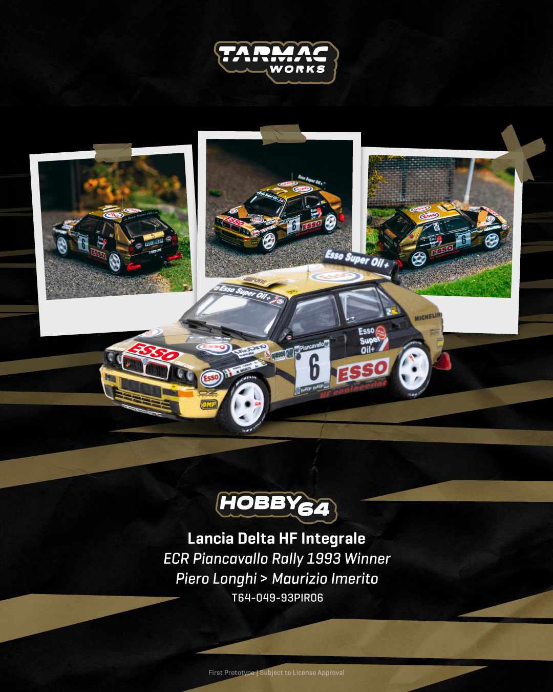 Tarmac Works 1:64 Lancia Delta HF Integrale, ECR Piancavallo Rally 1993 Winner
