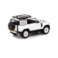 Thumbnail for Tarmac Works 1:64 Land Rover Defender 90 Lamley Special Edition White Metallic