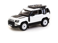Thumbnail for Tarmac Works 1:64 Land Rover Defender 90 Lamley Special Edition White Metallic