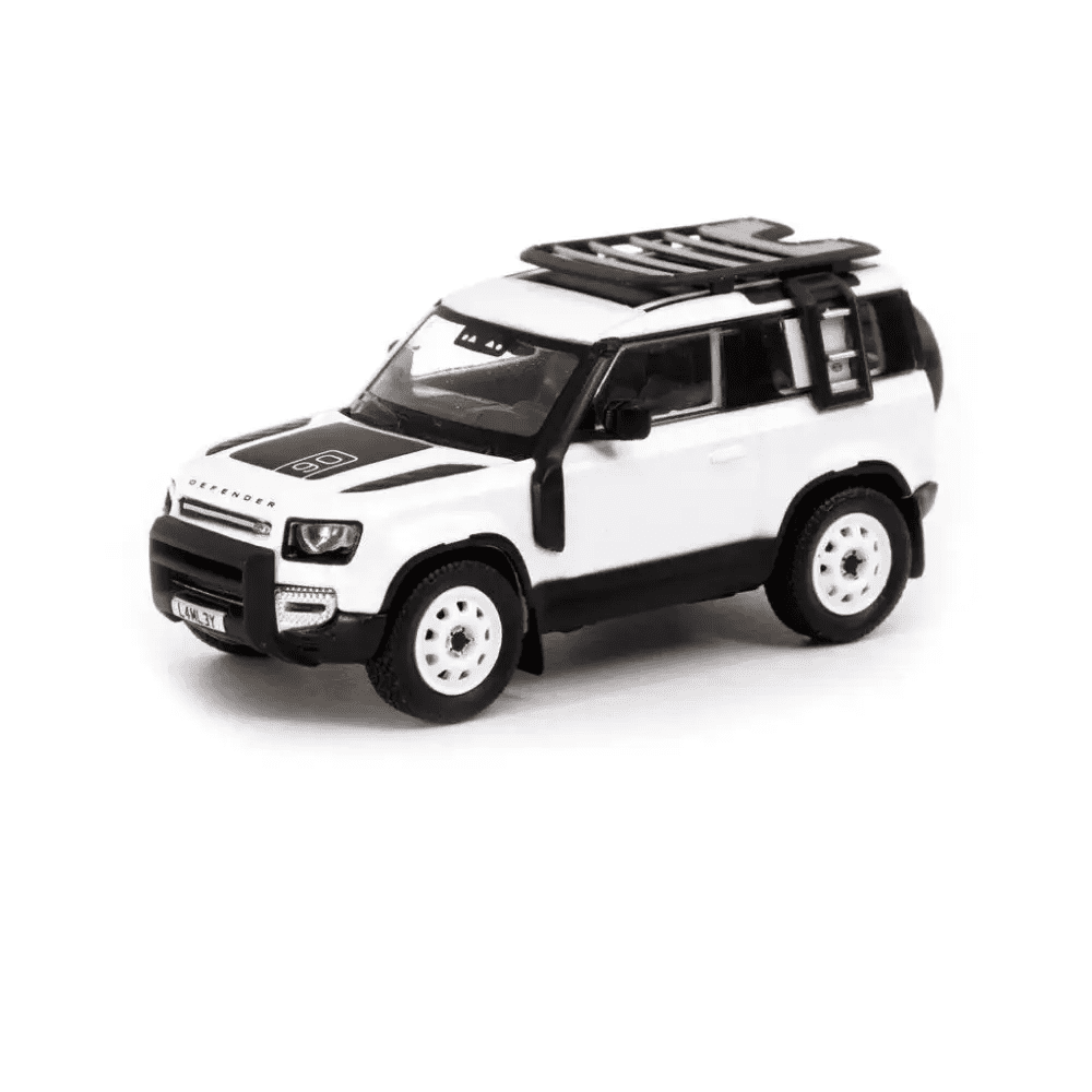 Tarmac Works 1:64 Land Rover Defender 90 Lamley Special Edition White Metallic