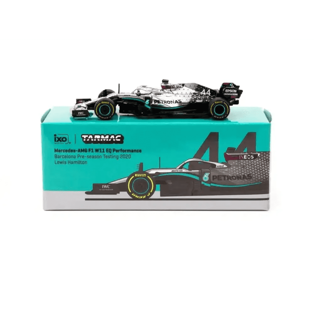 Tarmac Works 1:64 Mercedes-AMG F1 W11 EQ Performance Barcelona Pre Season Testing 2020 Winner Lewis Hamilton