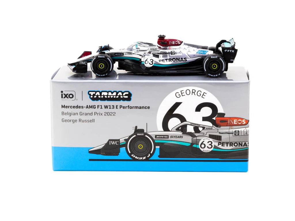 Tarmac Works 1:64 Mercedes-AMG F1 W13 E Performance Belgian Grand Prix 2022 George Russell