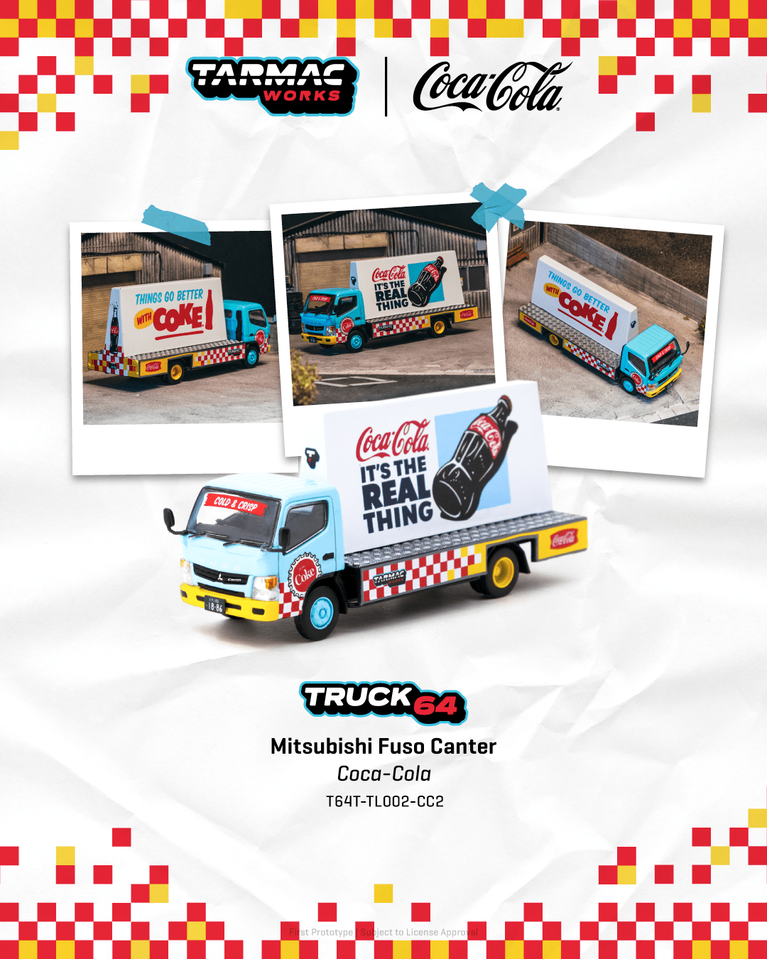 Tarmac Works 1:64 Mitsubishi Fuso Canter Coca Cola