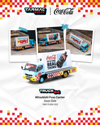 Thumbnail for Tarmac Works 1:64 Mitsubishi Fuso Canter Coca Cola