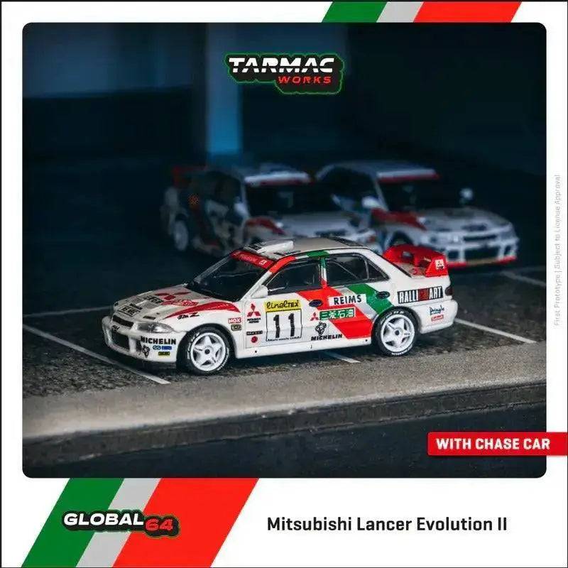 Tarmac Works 1:64 Mitsubishi Lancer GSR Evolution III Rallye Monte Carlo