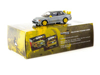 Thumbnail for Tarmac Works 1:64 Mitsubishi Lancer GSR Evolution III Yellow w/ Trading Card RAW CHASE