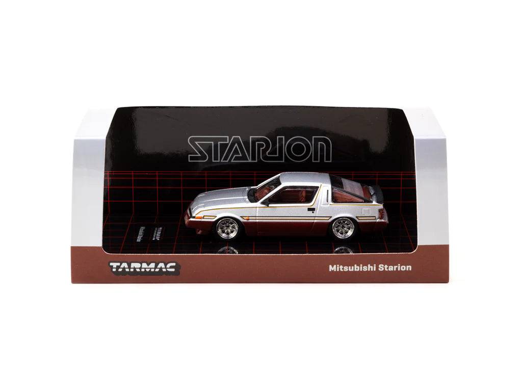 Tarmac Works 1:64 Mitsubishi Starion – Silver / Dark Red