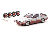 Thumbnail for Tarmac Works 1:64 Mitsubishi Starion – Silver / Dark Red