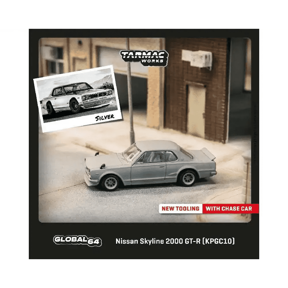 Tarmac Works 1:64 Nissan Skyline 2000 GT-R KPGC10 Silver