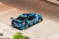 Thumbnail for Tarmac Works 1:64 Nissan Skyline R32 Widebody, HKS w/ Trading Cards