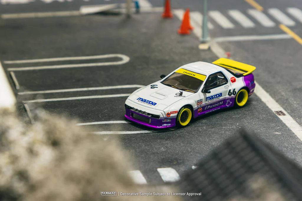 Tarmac Works 1:64 Pandem Mazda RX-7 FC3S White / Purple