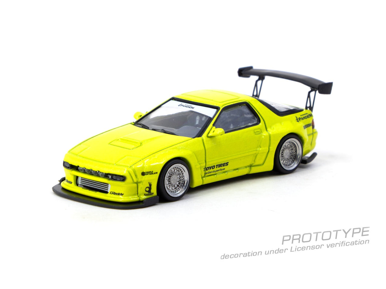 Tarmac Works 1:64 Pandem Mazda RX-7 FC3S, Yellow