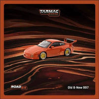 Thumbnail for Tarmac Works 1:64 Porsche Old & New 997 – Red Metallic