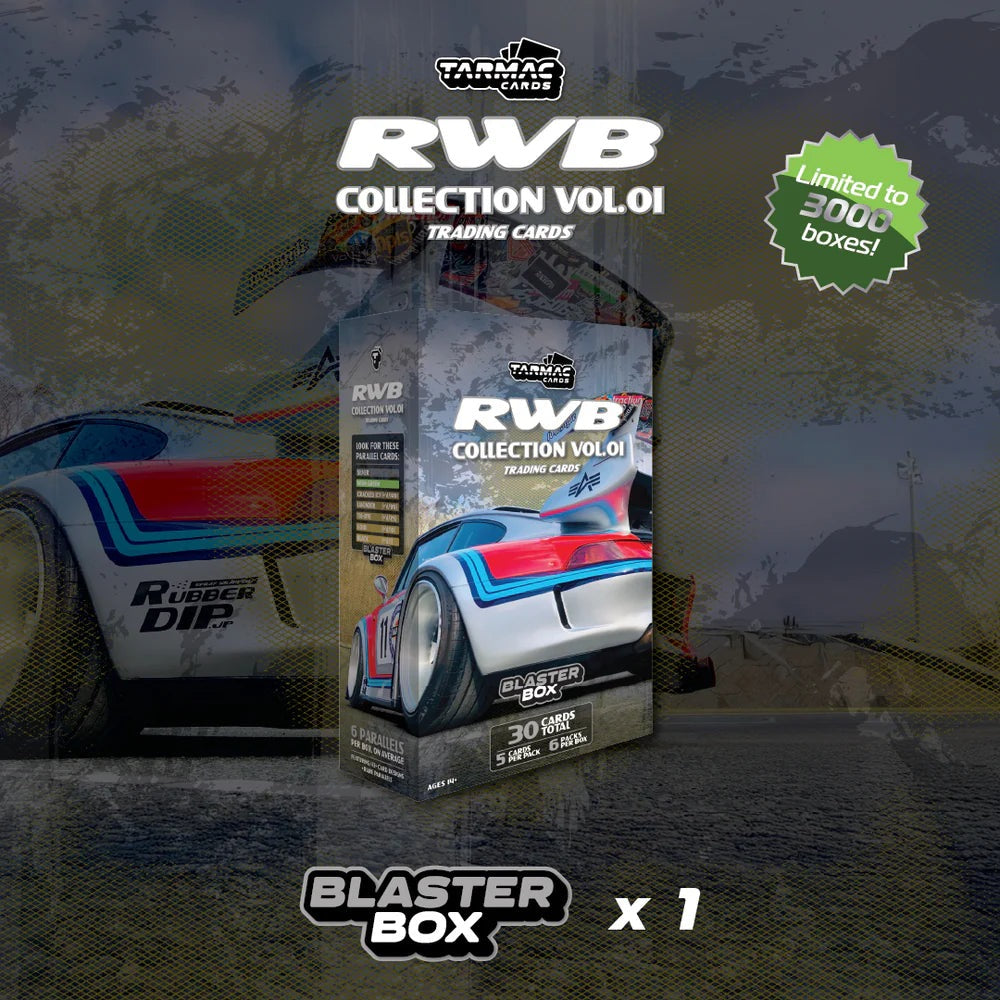 Tarmac Works 1:64 RWB Collection Vol.01-Blaster Box Trading Cards