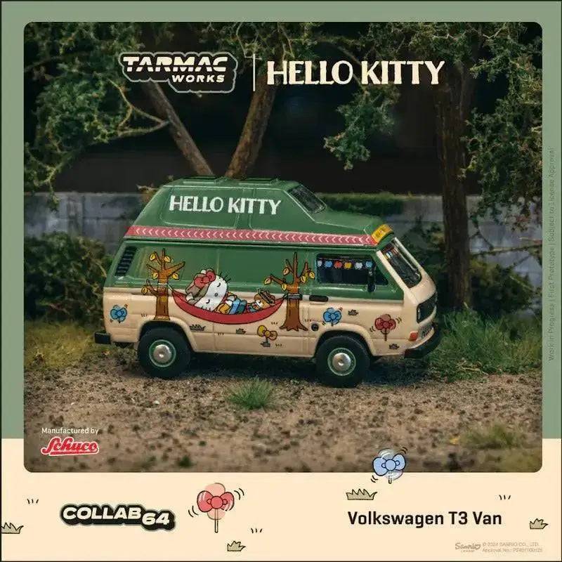 Tarmac Works 1:64 Schuco Volkswagen T3 Camper Van Hello Kitty