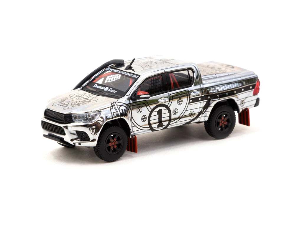 Tarmac Works 1:64 Thousand Sunny Toyota Hilux w/ Oil Can