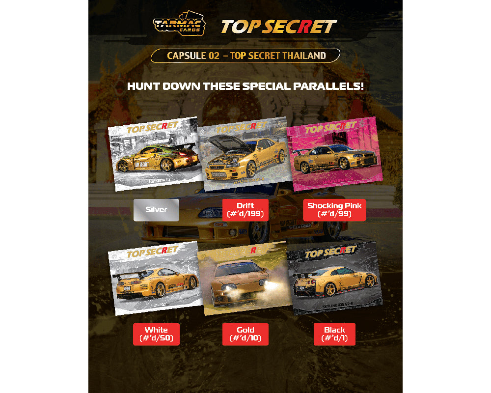 Tarmac Works 1:64 Top Secret Capsule Thailand Special Edition Collectible Trading Cards Capsule 02 – Limited Edition