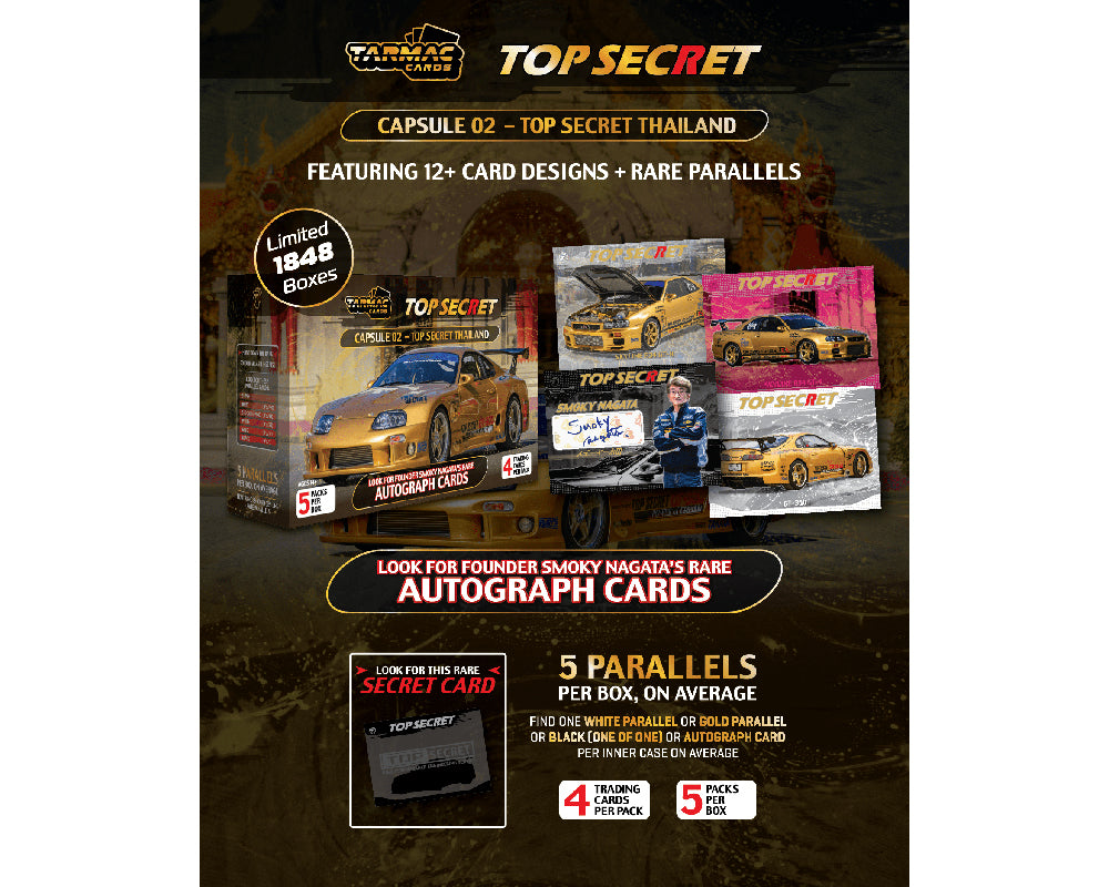 Tarmac Works 1:64 Top Secret Capsule Thailand Special Edition Collectible Trading Cards Capsule 02 – Limited Edition