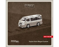 Thumbnail for Tarmac Works 1:64 Toyota Hiace Wagon Custom – Silver / Brown