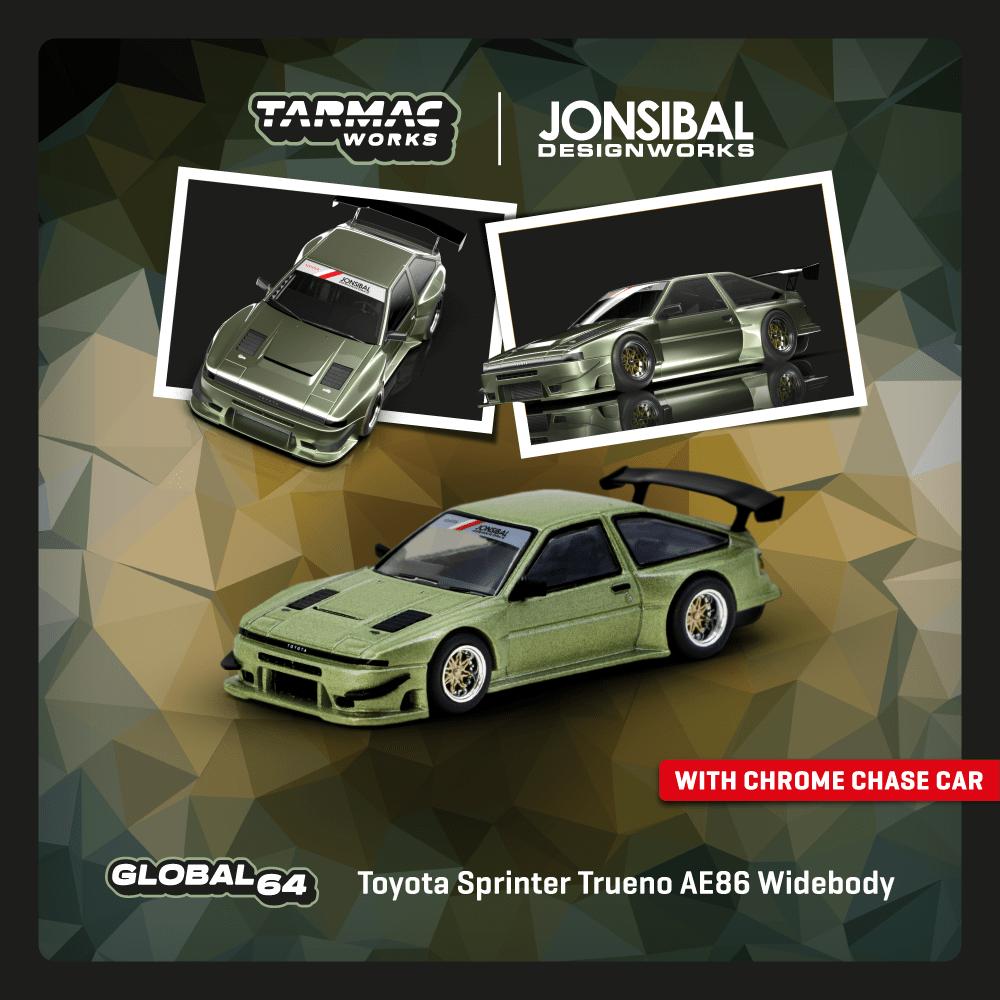 Tarmac Works 1:64 Toyota Sprinter Trueno AE86 Jonsibal Widebody Green