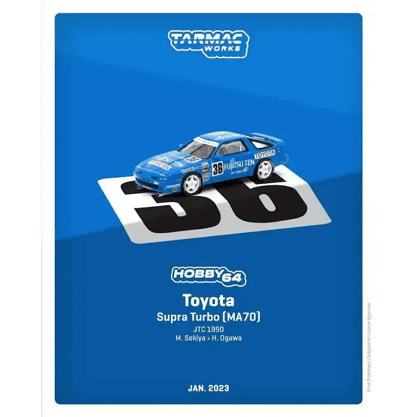 Tarmac Works 1:64 Toyota Supra MA70 JTC Fujitsu Ten